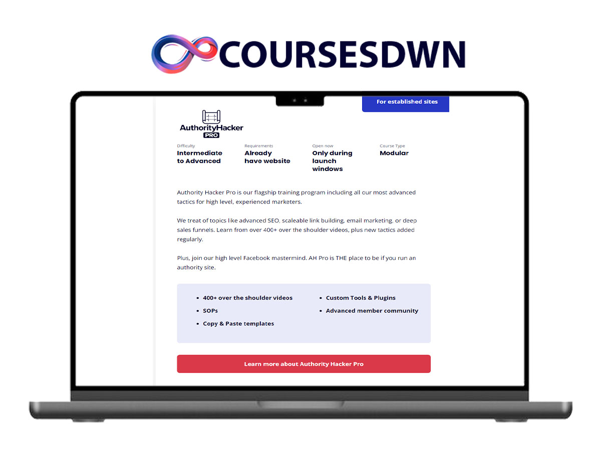 Gael Breton & Mark Webster – Authority Hacker Pro Platinum 2023 (Includes ALL SOPS) + The Authority Site System 3.0