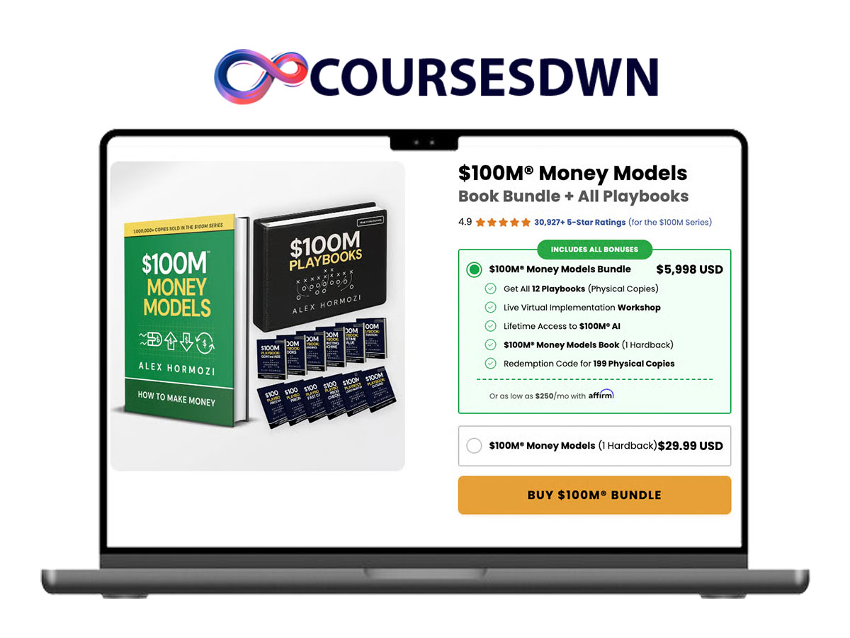 Alex Hormozi – $100M Money Models Book Bundle + 12 Play Books