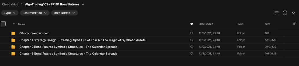 AlgoTrading101 – BF101 Bond Futures